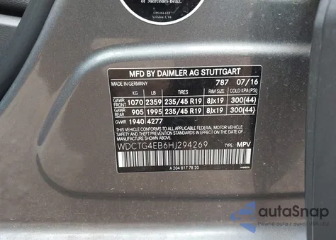 2017 Mercedes-Benz Gla 250 z USA, uszkodzony, nr VIN WDCTG4EB6HJ294269